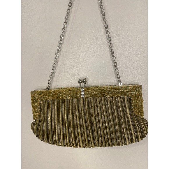Handbags - Y2K 90s Fairycore Green Beaded Sequin Mermaidcore Shoulder Chain Small Bag